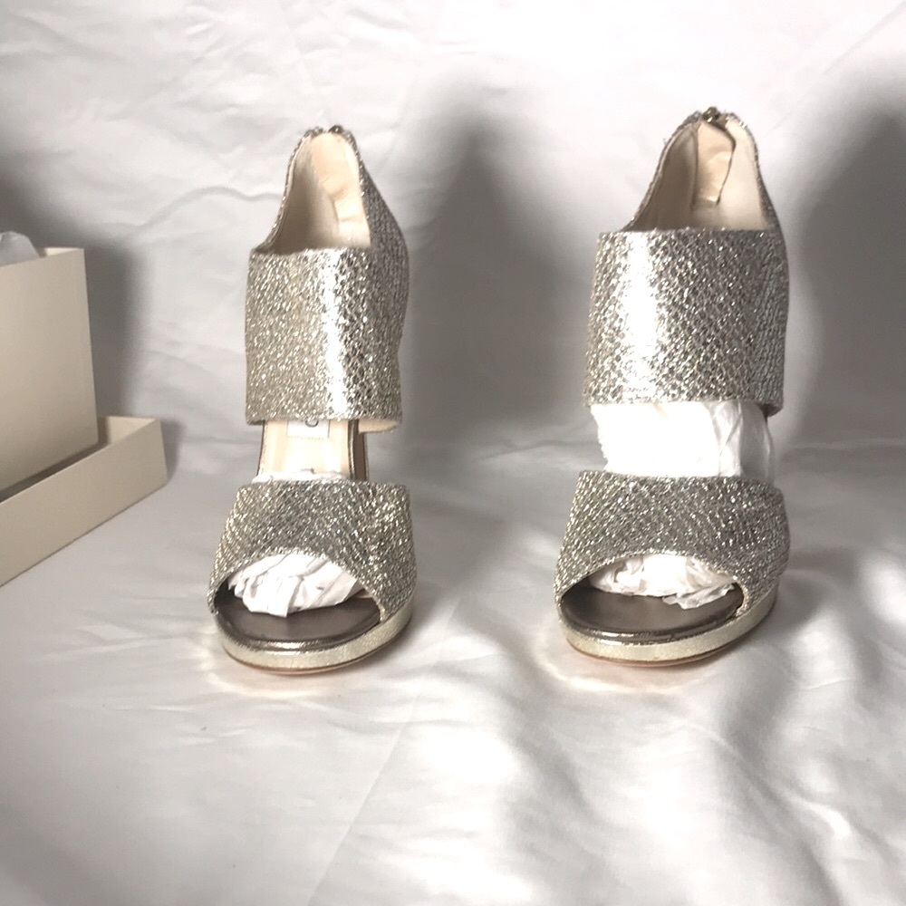 Jimmy Choo 38.5 EU Glitter/Champagne - Picture 2 of 9
